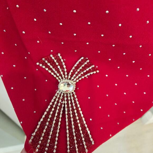 Valentine Fashion LA Red rhinestone embellished Jacket & mini Skirt Blingy - Picture 4 of 14